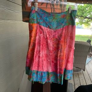 Skirt - above knee - multi-colored